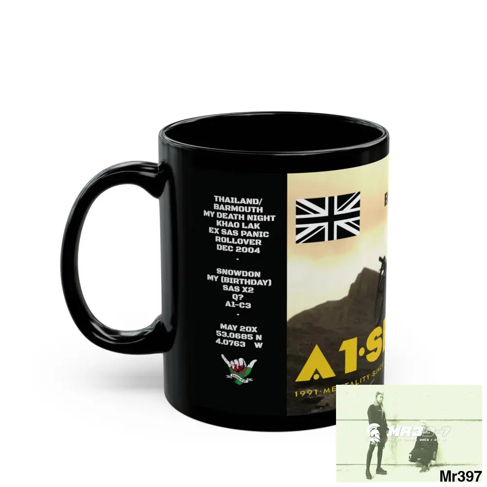 A1-Sparta Tactical SAS Roll over Death night 04/ 20X Strike B Done MT Snowdon 11oz Black Mug GB / Thailand/ Bermo