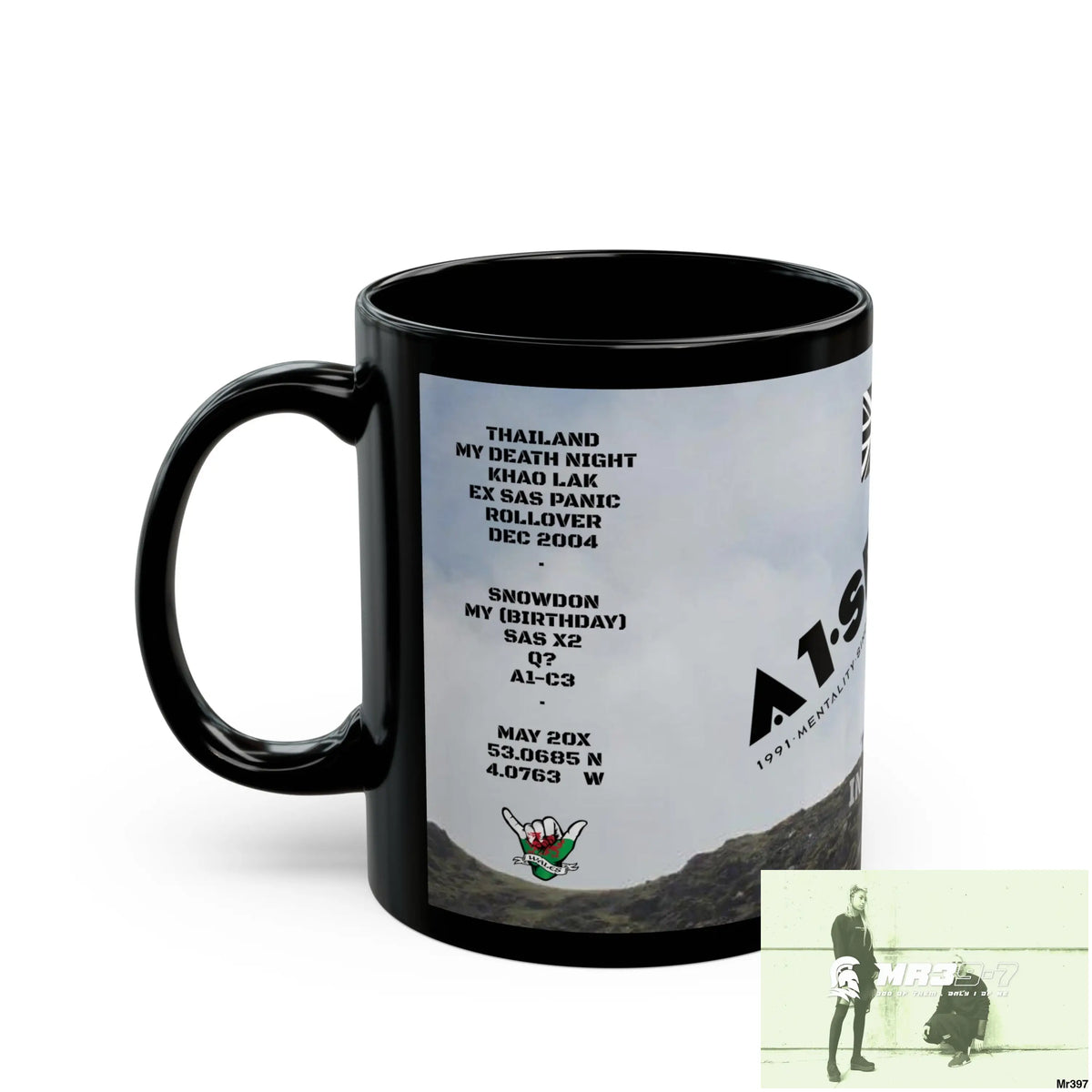 A1-Sparta Tactical SAS Roll over Death night 2004 20X Strike B MT Snowdon 11oz Black Mug GB / Thailand/ Bermo /Wales,