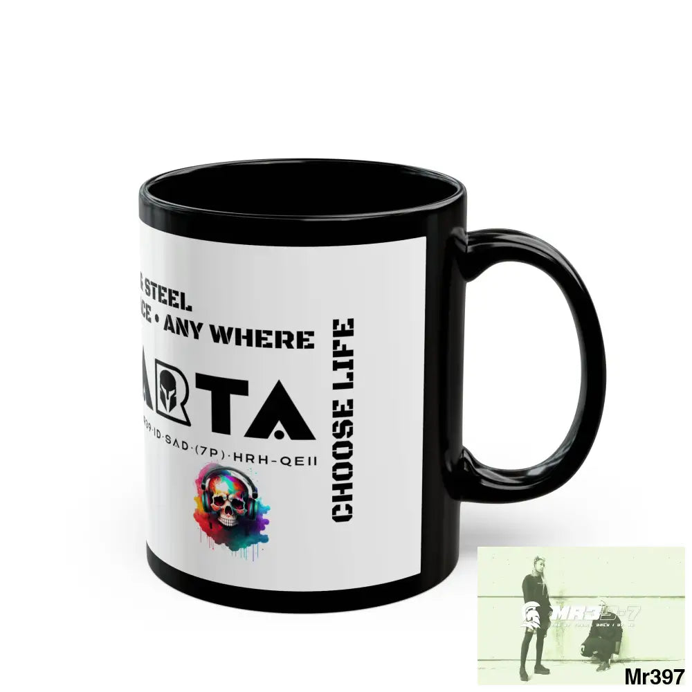 A1•Sparta Tear Drop Stitches & Steel ATAPAW Choose Life Manuka Honey Coffee 11oz Black Mug 11oz Mug