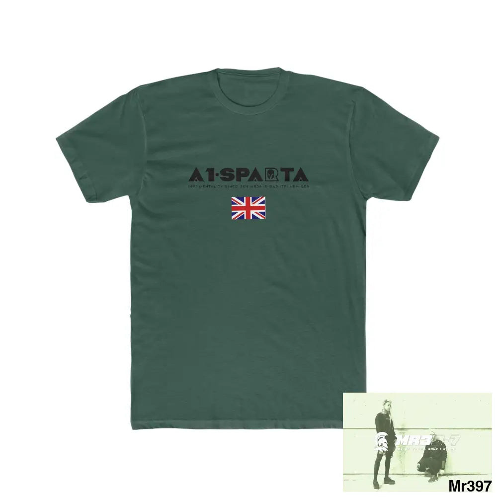 A1-Sparta Thailand 02-16 Men’s Cotton Crew Tee Solid Forest Green / S T-Shirt