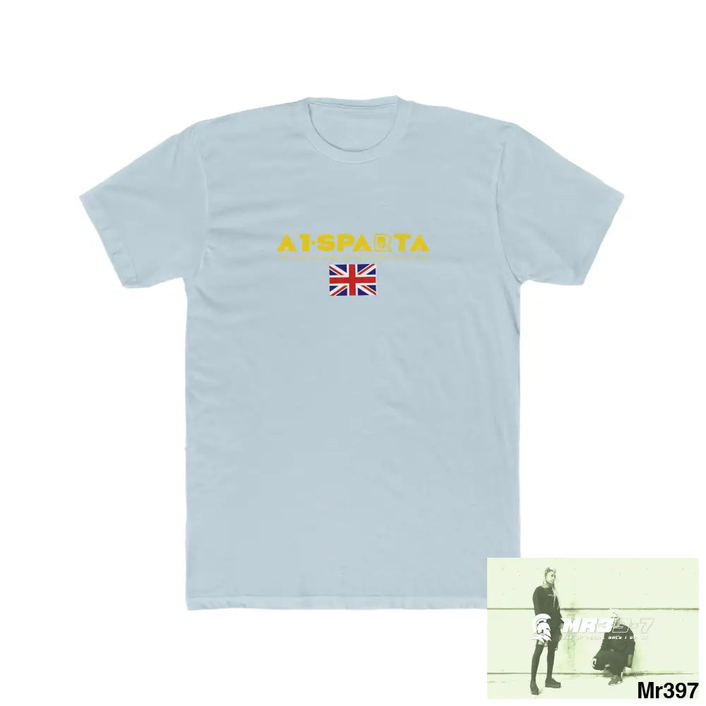 A1-Sparta Thailand -SAS - Snowdon - Link Men’s Cotton Crew Tee Solid Light Blue / S T-Shirt