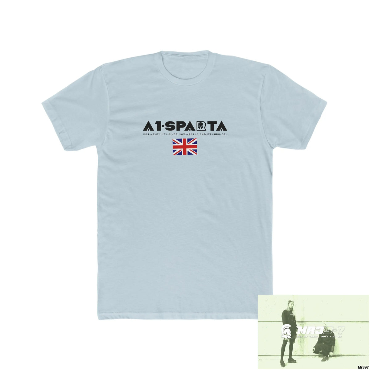 A1-Sparta Thailand -SAS - Snowdon - Link Men’s Cotton Crew Tee Solid Light Blue / S T-Shirt