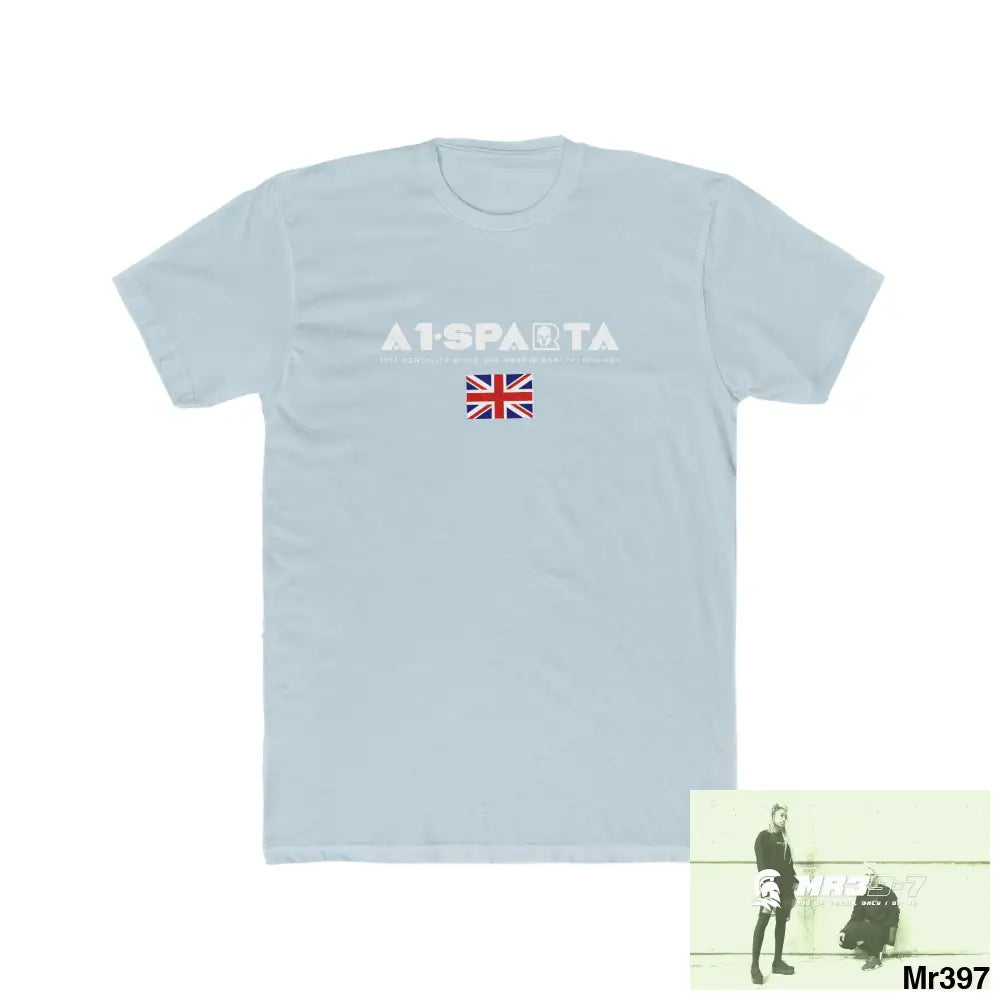 A1-Sparta Thailand -SAS - Snowdon - Link Men’s Cotton Crew Tee Solid Light Blue / S T-Shirt