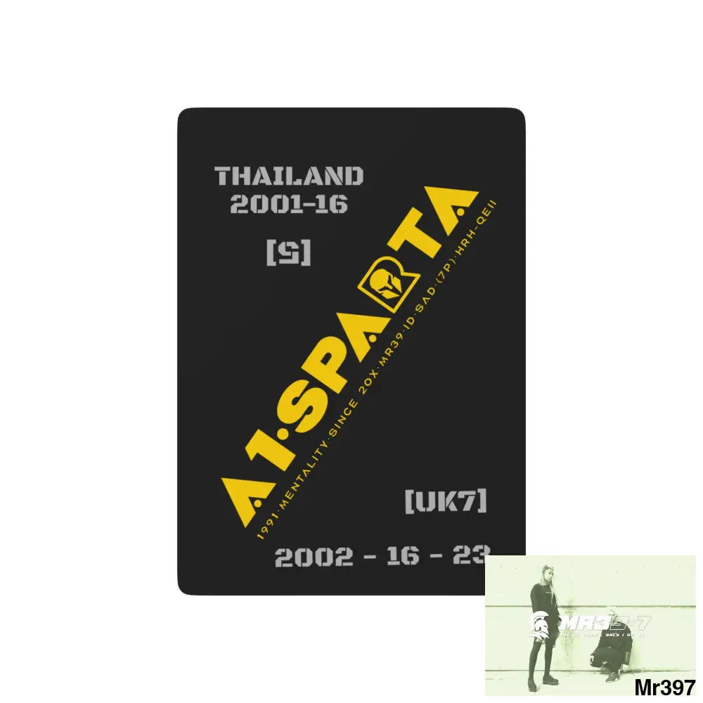 A1-Sparta Thailand /UK Ltd Edition Custom Poker Cards 2.5’’ x 3.5’’ / White / Semi Glossy Paper products