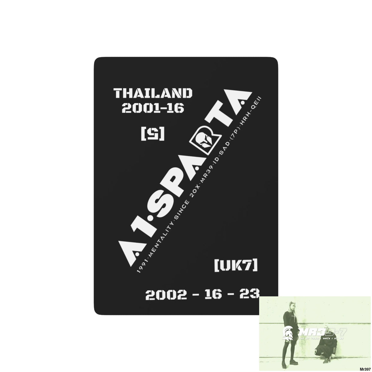 A1-Sparta Thailand /UK Ltd Edition Custom Poker Cards 2.5’’ x 3.5’’ / White / Semi Glossy Paper products