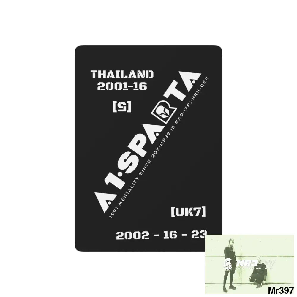 A1-Sparta Thailand /UK Ltd Edition Custom Poker Cards 2.5’’ x 3.5’’ / White / Semi Glossy Paper products