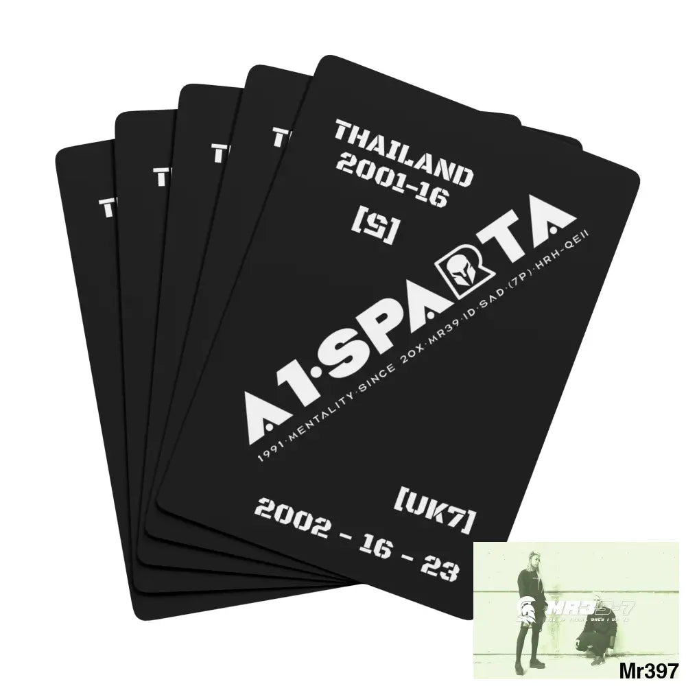 A1-Sparta Thailand /UK Ltd Edition Custom Poker Cards 2.5’’ x 3.5’’ / White / Semi Glossy Paper products