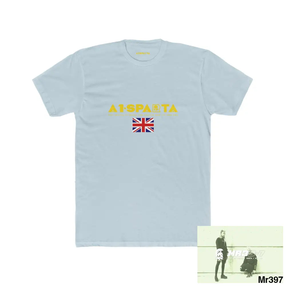 A1• Sparta & The Columbian Elements Shrewsbury 2016 My Work 2022-23 - Men’s Cotton Crew Tee Solid Light Blue / S T-Shirt