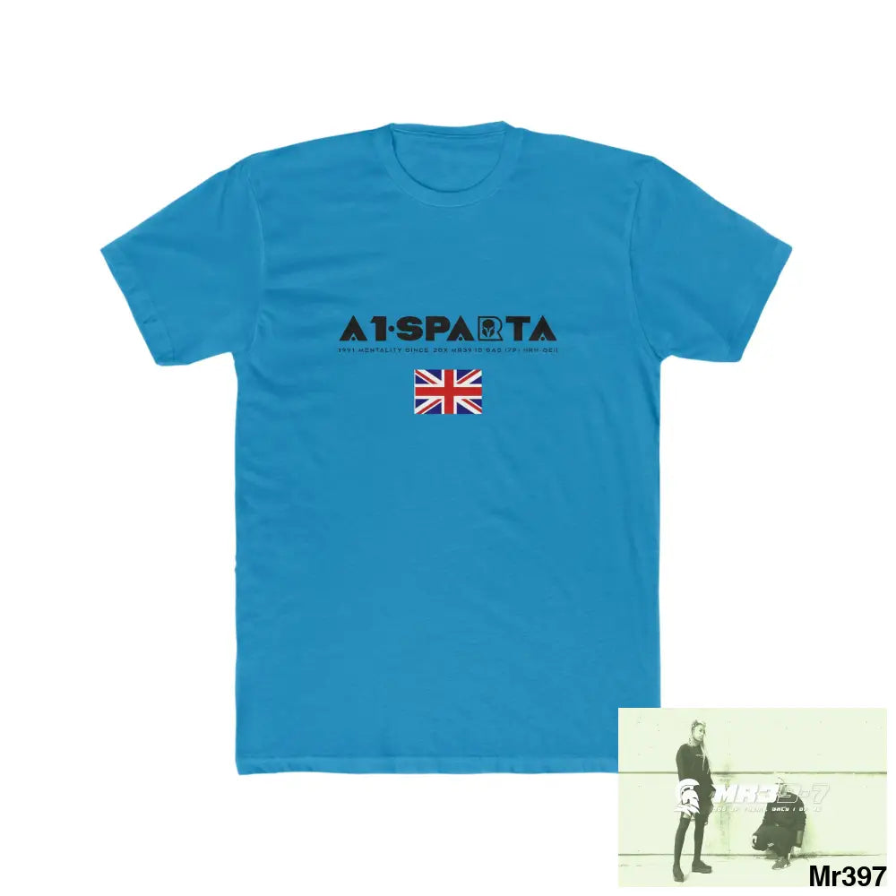 A1• Sparta & The Columbians Elements Shrewsbury 2016 My Work 2022-23 - Men’s Cotton Crew Tee Solid Turquoise / S T-Shirt