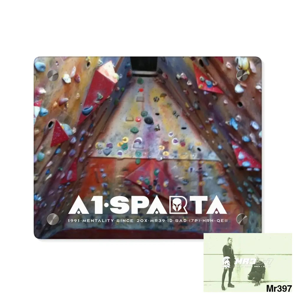 A1-Sparta Training Wall 20X Beacons Climbing centre Gwynedd - Acrylic Wall Art Panels 10″ x 8″ (Horizontal) / 0.25’’