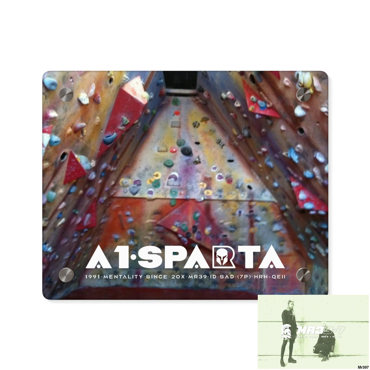 A1-Sparta Training Wall 20X Beacons Climbing centre Gwynedd - Acrylic Wall Art Panels 10″ x 8″ (Horizontal) / 0.25’’