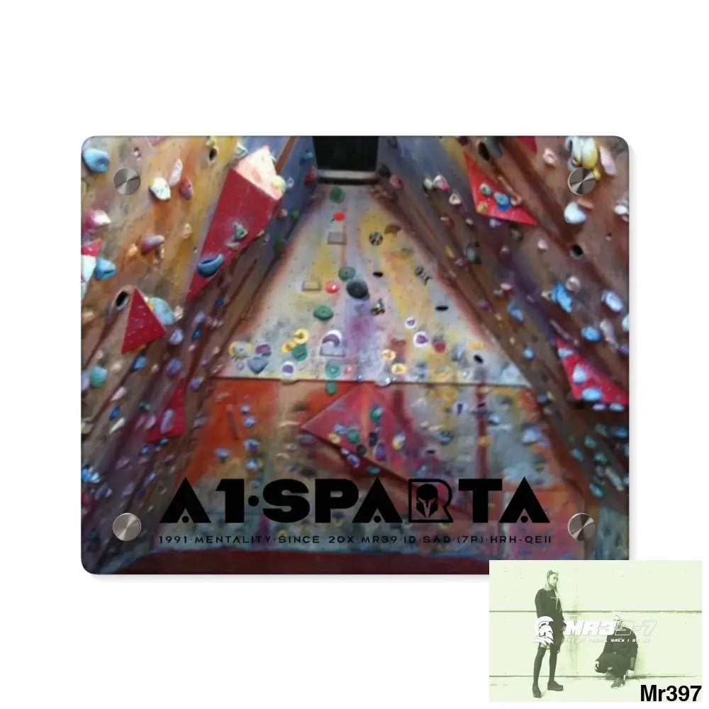 A1-Sparta Training Wall 20X Beacons Climbing centre Gwynedd - Acrylic Wall Art Panels 10″ x 8″ (Horizontal) / 0.25’’