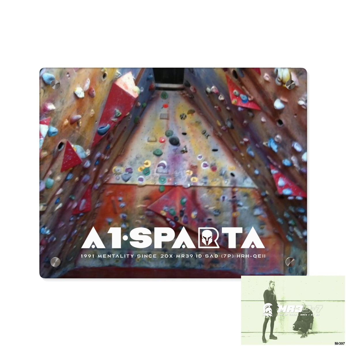 A1-Sparta Training Wall 20X Beacons Climbing centre Gwynedd - Acrylic Wall Art Panels 14″ x 11″ (Horizontal) / 0.25’’