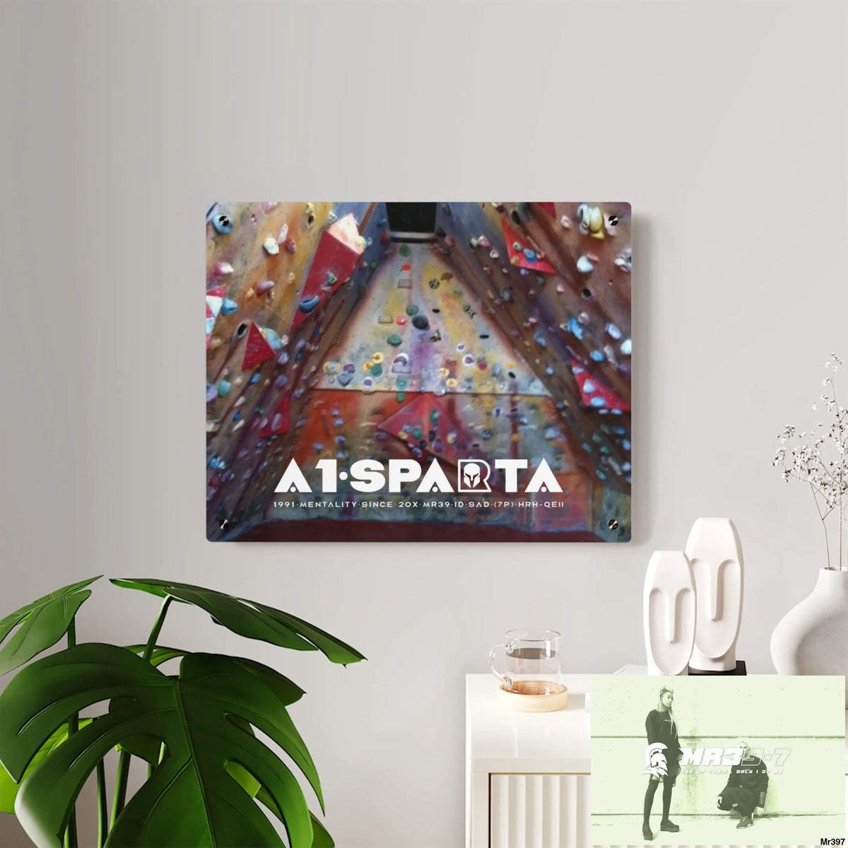 A1-Sparta Training Wall 20X Beacons Climbing centre Gwynedd - Acrylic Wall Art Panels Home Decor