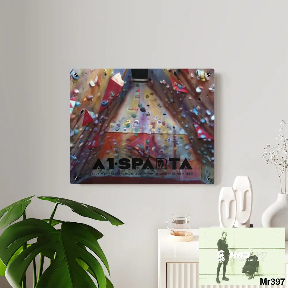 A1-Sparta Training Wall 20X Beacons Climbing centre Gwynedd - Acrylic Wall Art Panels Home Decor