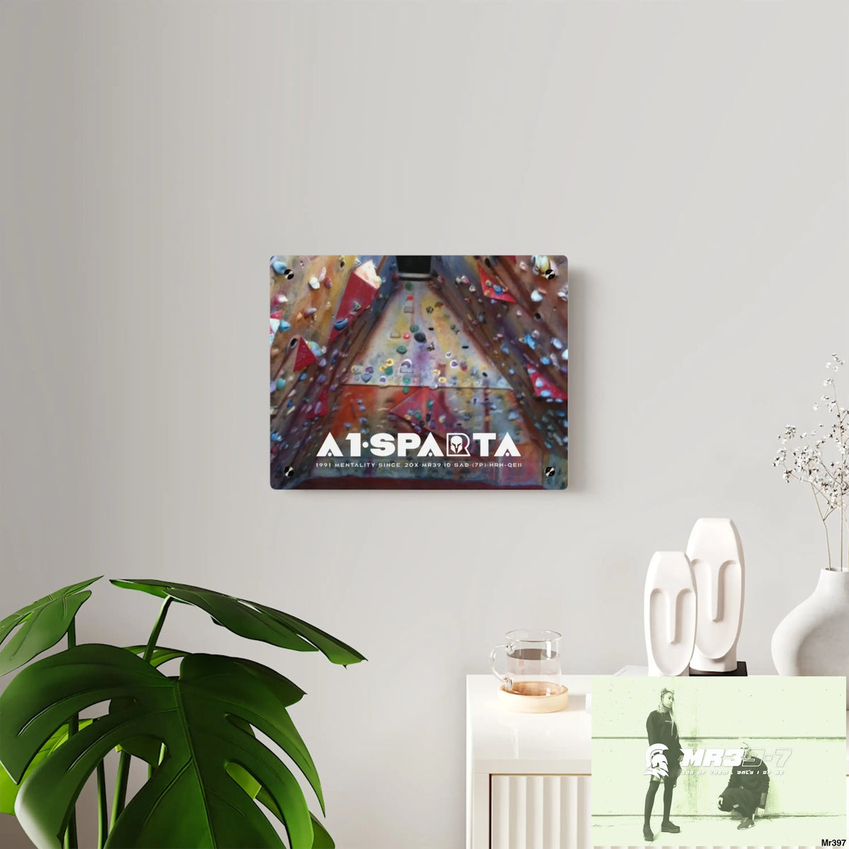 A1-Sparta Training Wall 20X Beacons Climbing centre Gwynedd - Acrylic Wall Art Panels Home Decor