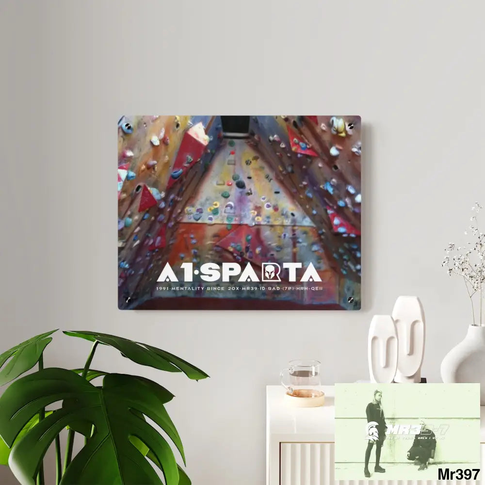 A1-Sparta Training Wall 20X Beacons Climbing centre Gwynedd - Acrylic Wall Art Panels Home Decor