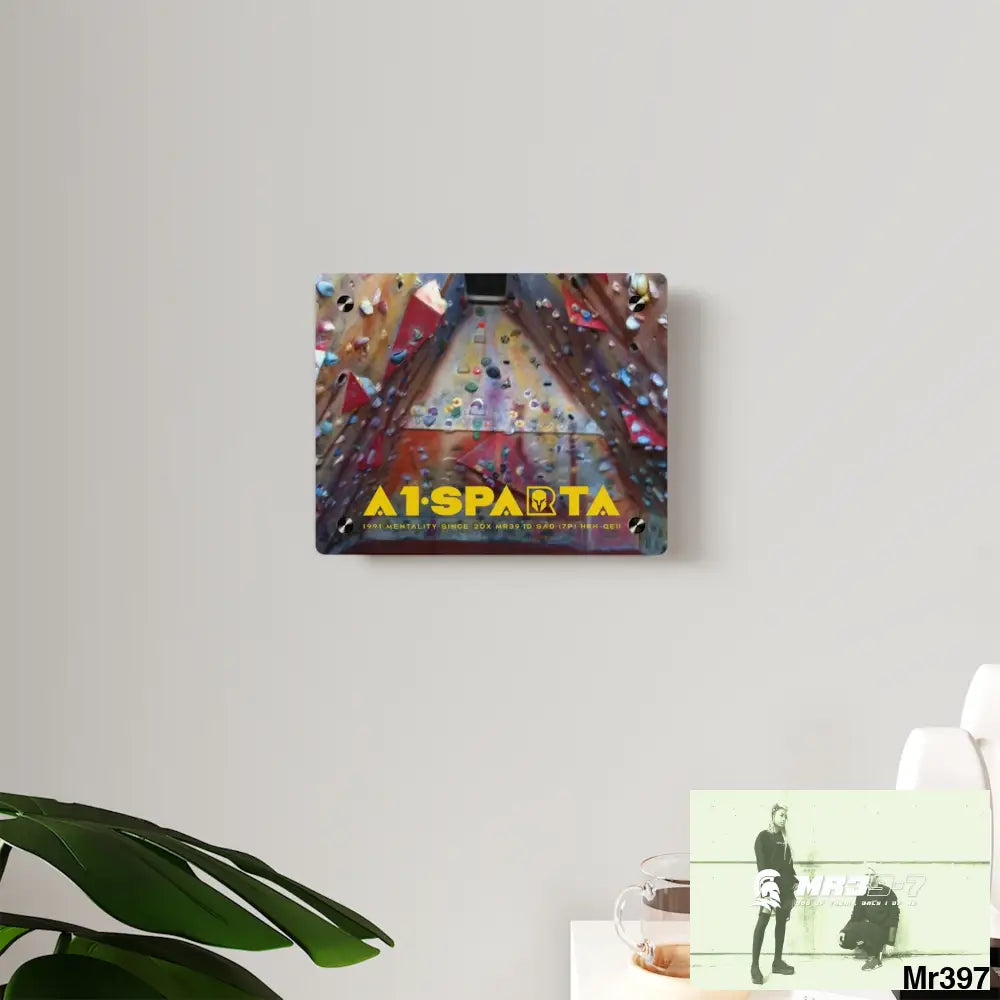 A1-Sparta Training Wall 20X Beacons Climbing centre Gwynedd - Acrylic Wall Art Panels Home Decor