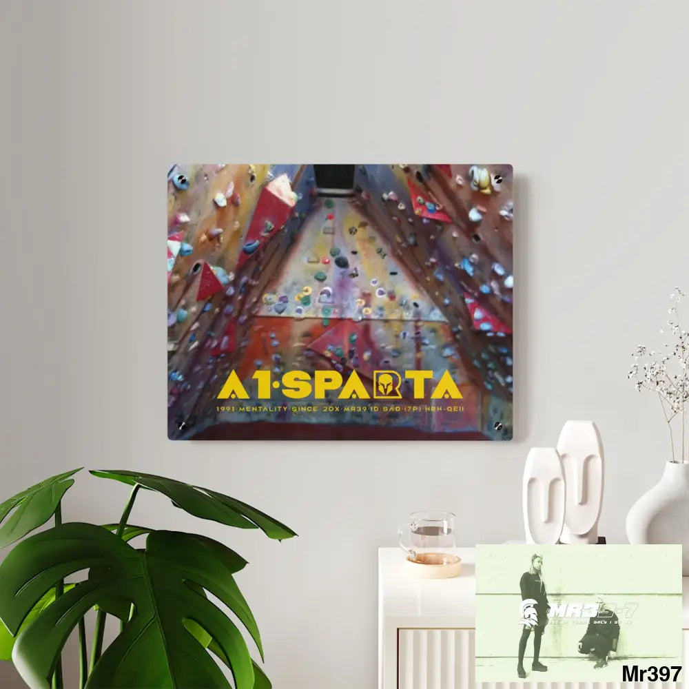A1-Sparta Training Wall 20X Beacons Climbing centre Gwynedd - Acrylic Wall Art Panels Home Decor