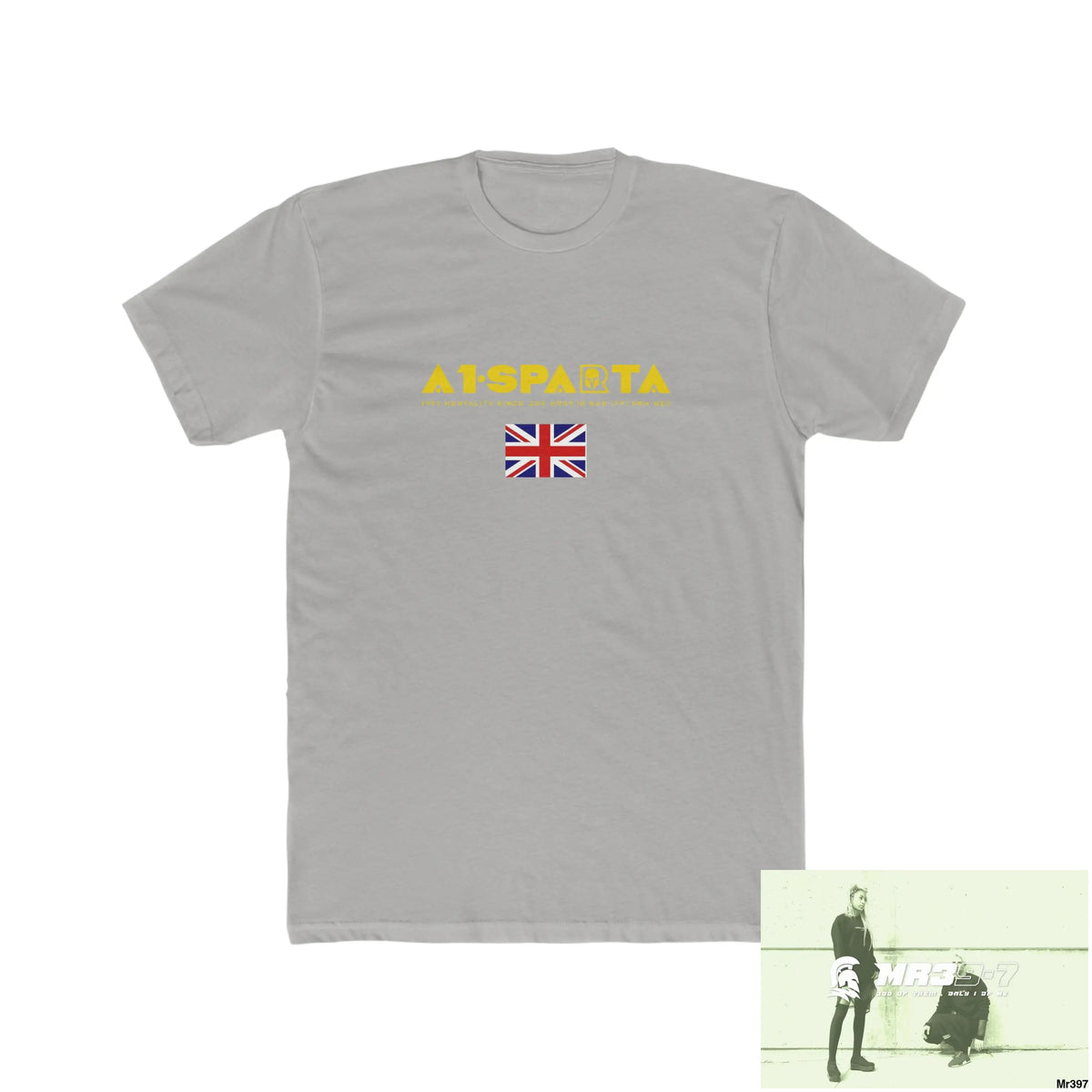A1-Sparta undercover SAS assassination Men’s Cotton Crew Tee Solid Light Grey / S T-Shirt