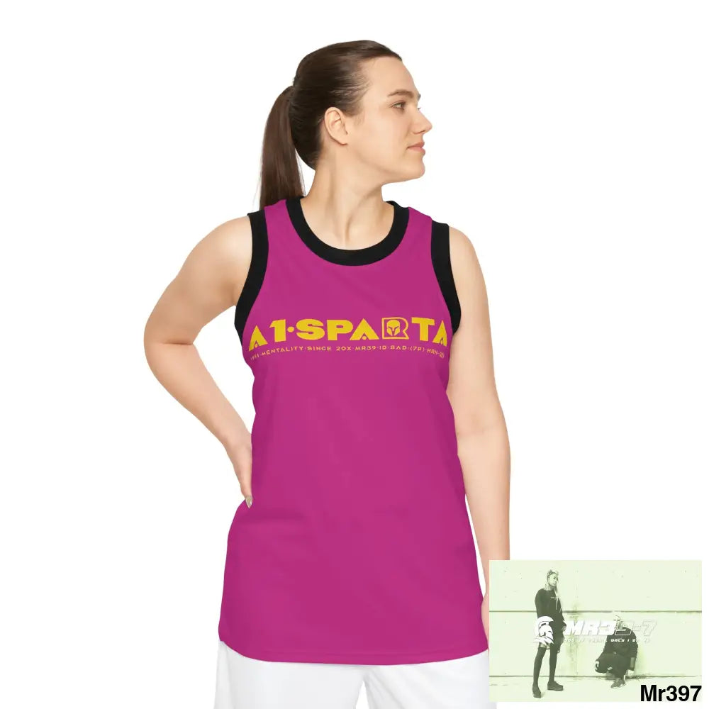 A1-Sparta Unisex Basketball Jersey (AOP) XS / Black rib All Over Prints