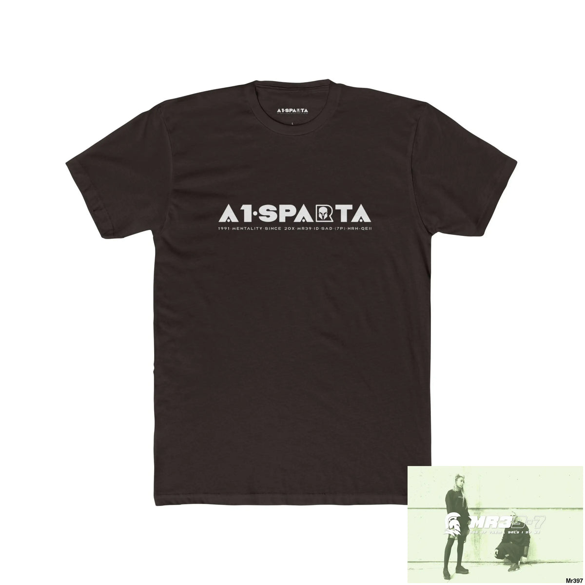 A1 Sparta White Choose Life Men’s Cotton Crew Tee Solid Dark Chocolate / S T-Shirt