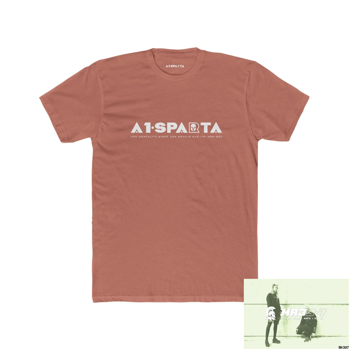 A1 Sparta White Choose Life Men’s Cotton Crew Tee Solid Desert Pink / S T-Shirt