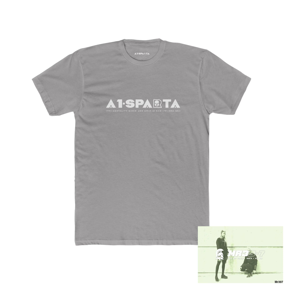 A1 Sparta White Choose Life Men’s Cotton Crew Tee Solid Light Grey / S T-Shirt