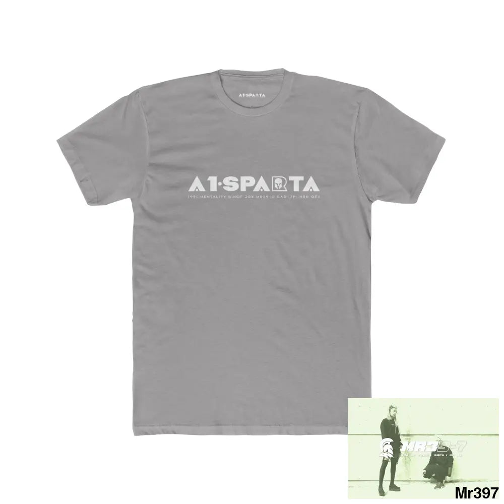 A1 Sparta White Choose Life Men’s Cotton Crew Tee Solid Light Grey / S T-Shirt