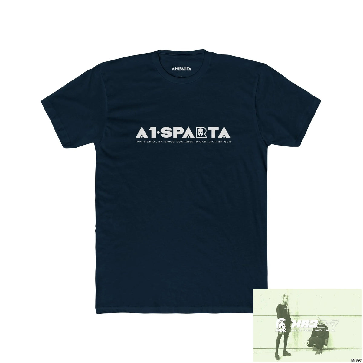 A1 Sparta White Choose Life Men’s Cotton Crew Tee Solid Midnight Navy / XS T-Shirt
