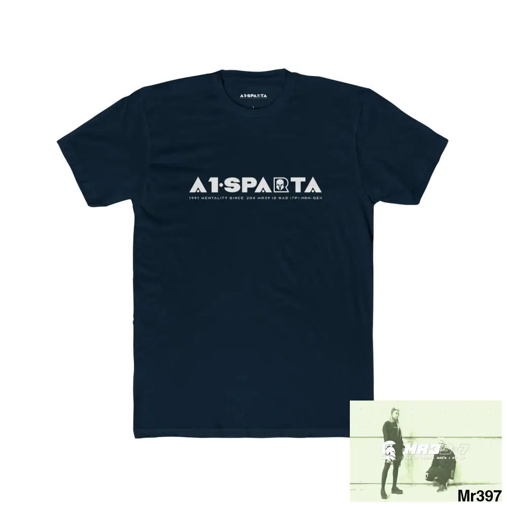 A1 Sparta White Choose Life Men’s Cotton Crew Tee Solid Midnight Navy / XS T-Shirt