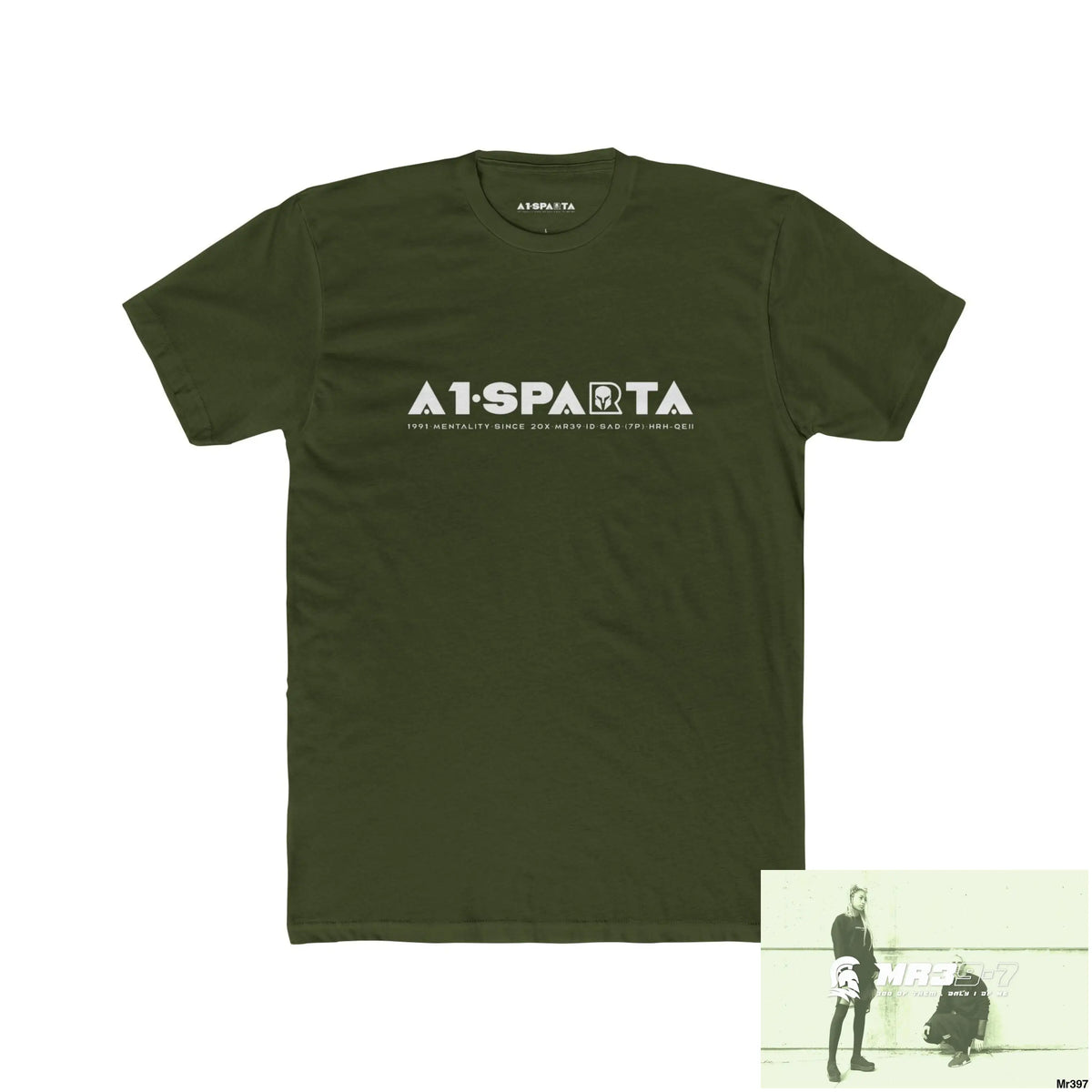 A1 Sparta White Choose Life Men’s Cotton Crew Tee Solid Military Green / XS T-Shirt