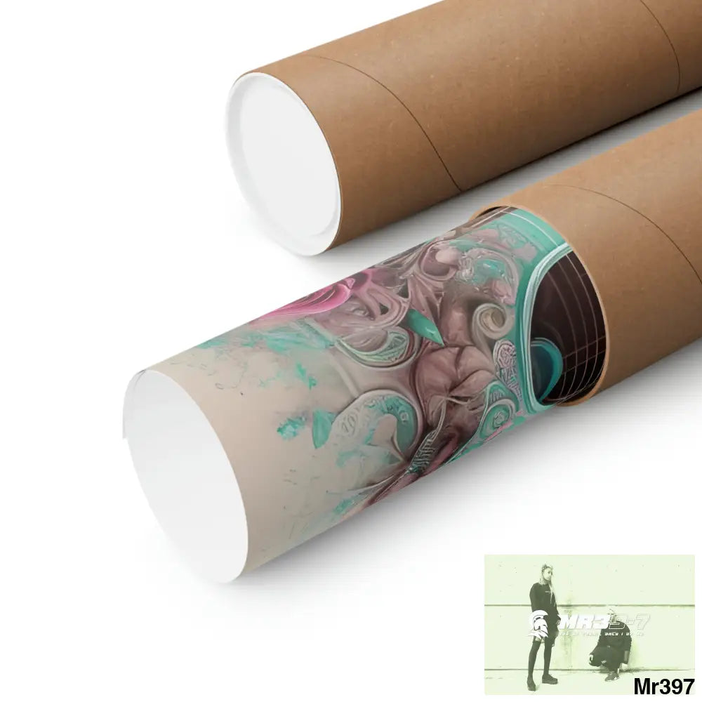 A1.Sparta with pink roses and guitar Matte Vertical Posters Poster