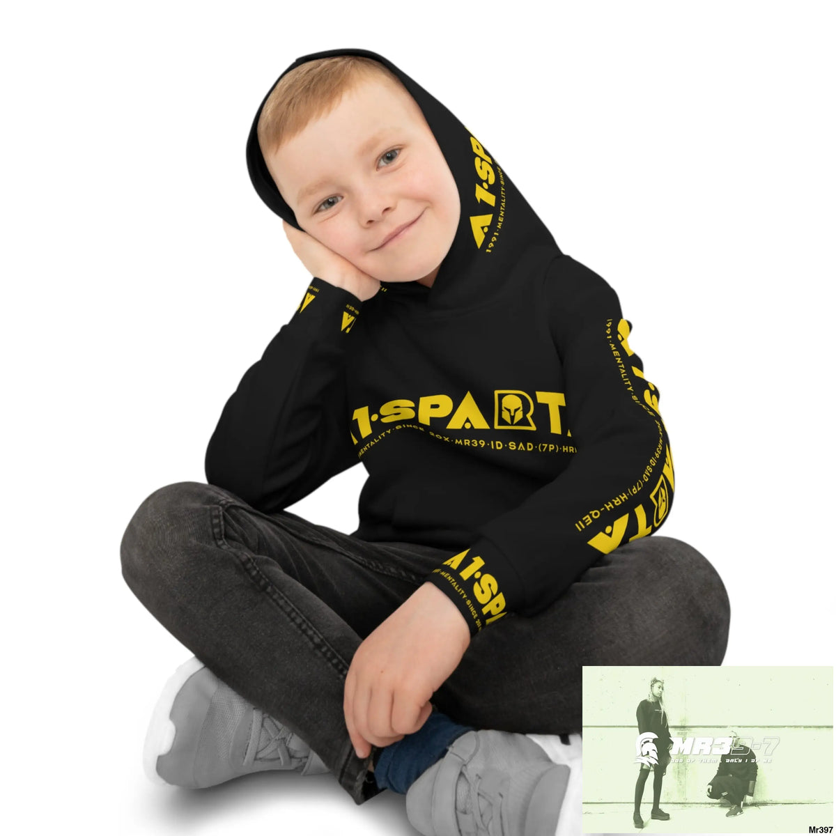 A1.Sparta with Tactical inside hood A1 Who dares Wins Mentality -. Children’s Hoodie (AOP) 2XS All Over Prints