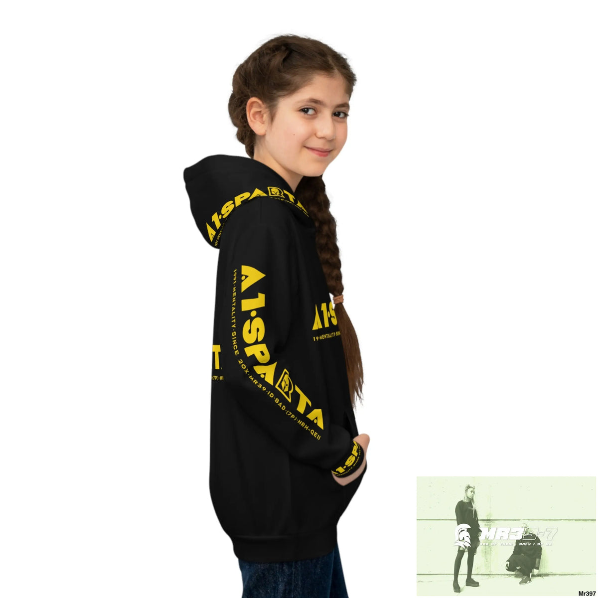 A1.Sparta with Tactical inside hood A1 Who dares Wins Mentality -. Children’s Hoodie (AOP) All Over Prints
