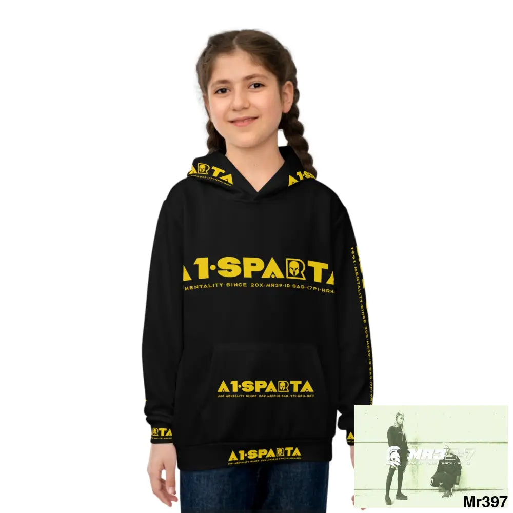 A1.Sparta with Tactical inside hood A1 Who dares Wins Mentality -. Children’s Hoodie (AOP) All Over Prints