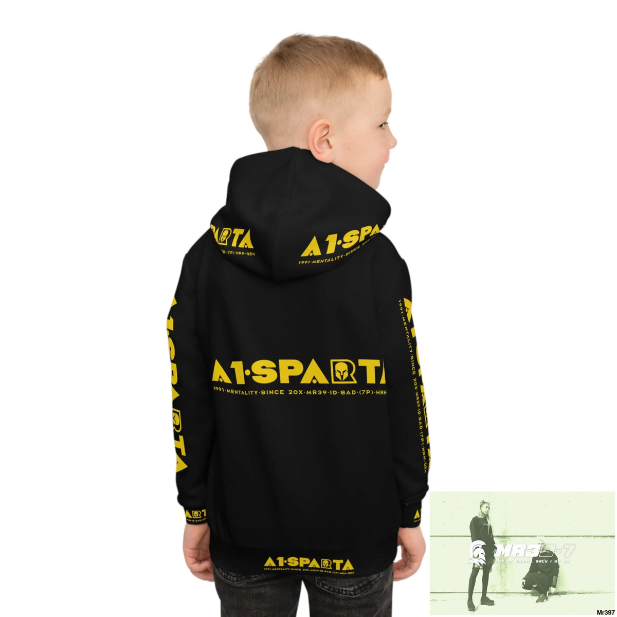 A1.Sparta with Tactical inside hood A1 Who dares Wins Mentality -. Children’s Hoodie (AOP) All Over Prints