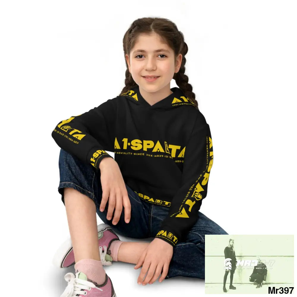 A1.Sparta with Tactical inside hood A1 Who dares Wins Mentality -. Children’s Hoodie (AOP) All Over Prints