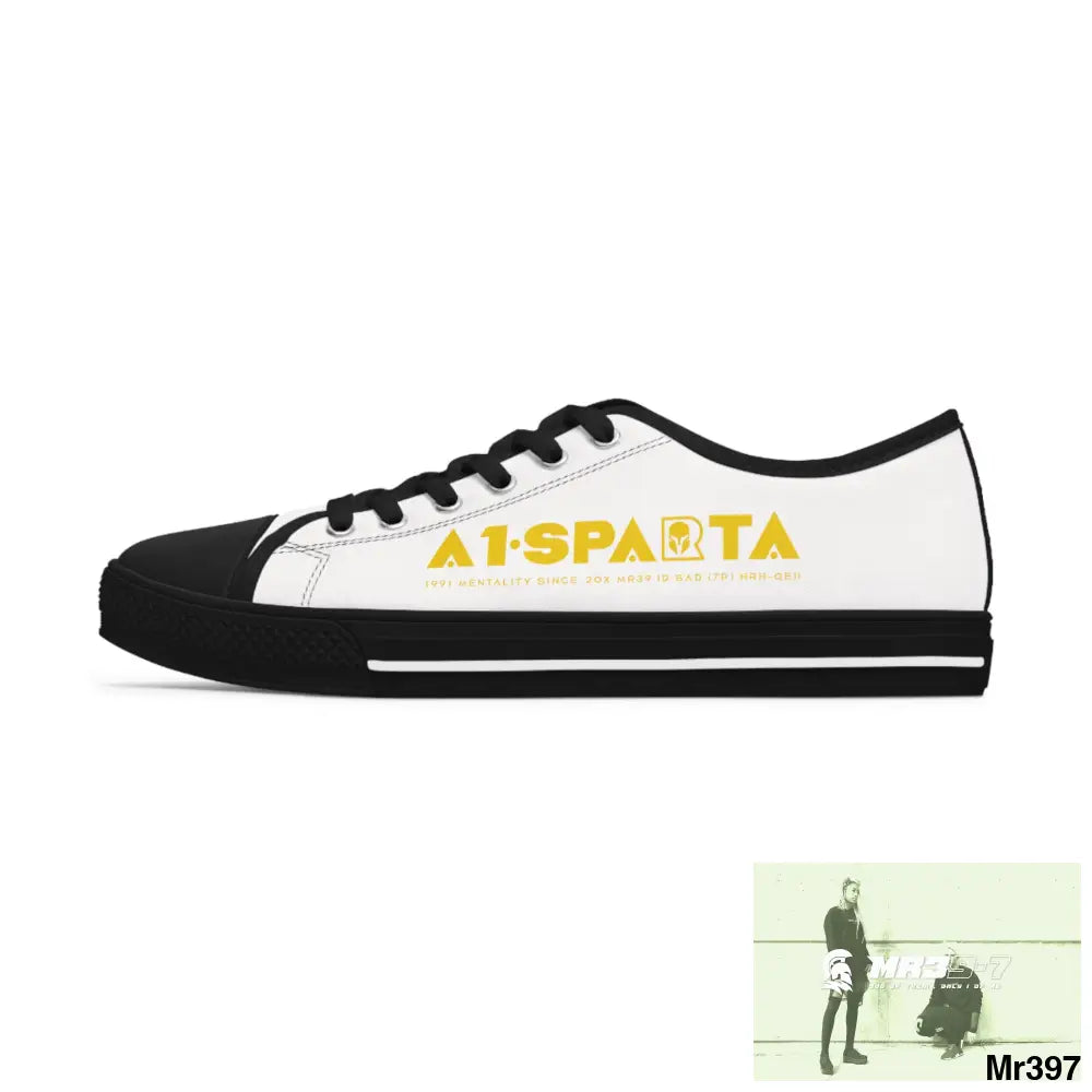 A1-Sparta Women’s Low Top Sneakers US 5.5 / Black sole Shoes