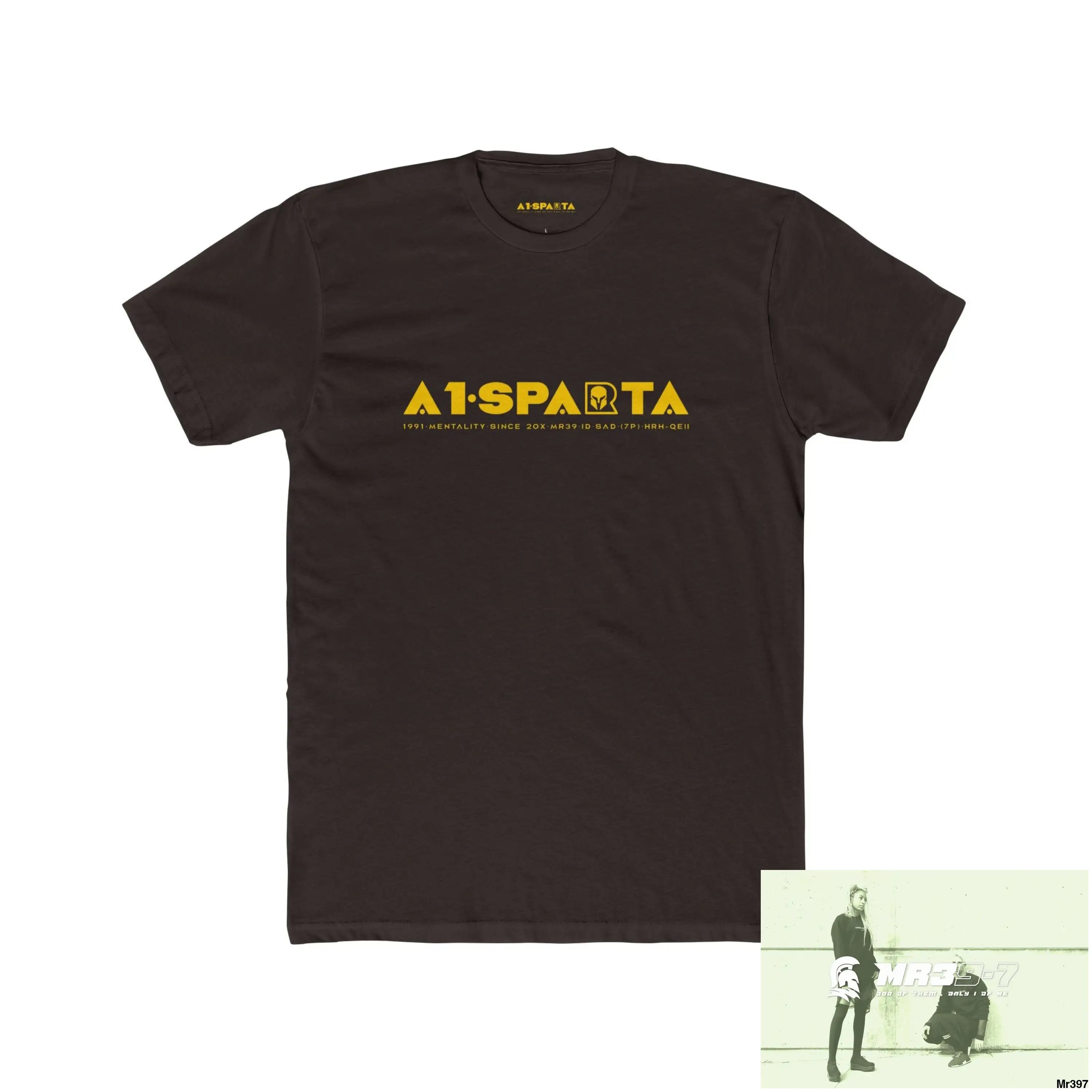 A1 Sparta Yellow Choose Life Men’s Cotton Crew Tee Solid Dark Chocolate / S T-Shirt