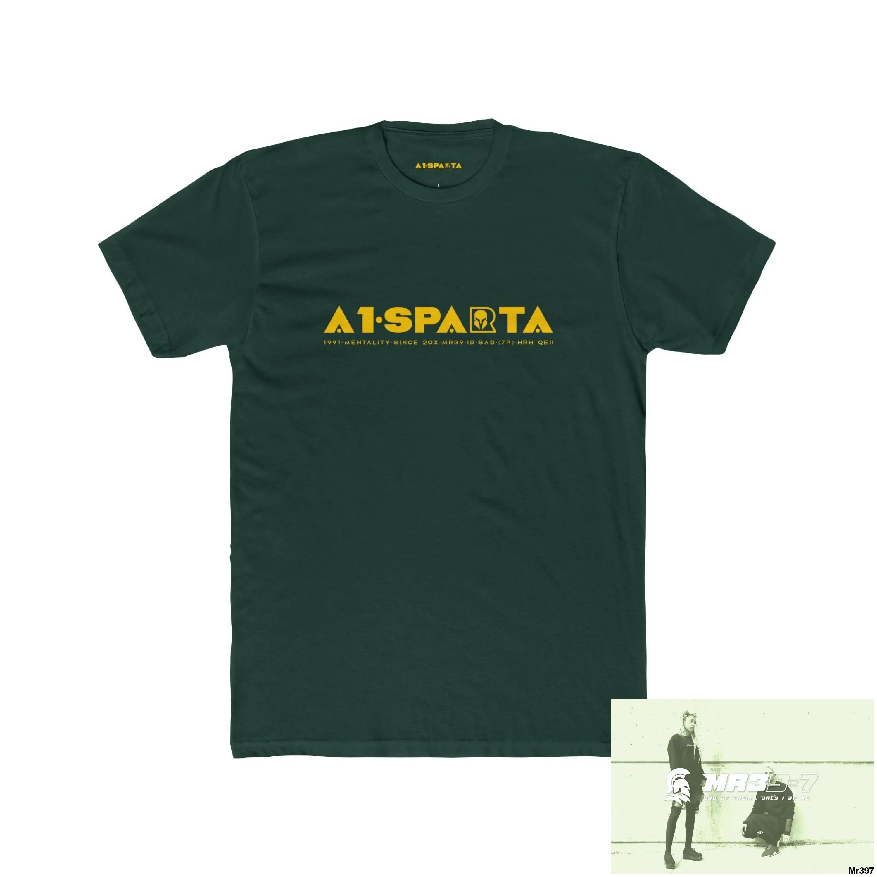 A1 Sparta Yellow Choose Life Men’s Cotton Crew Tee Solid Forest Green / S T-Shirt