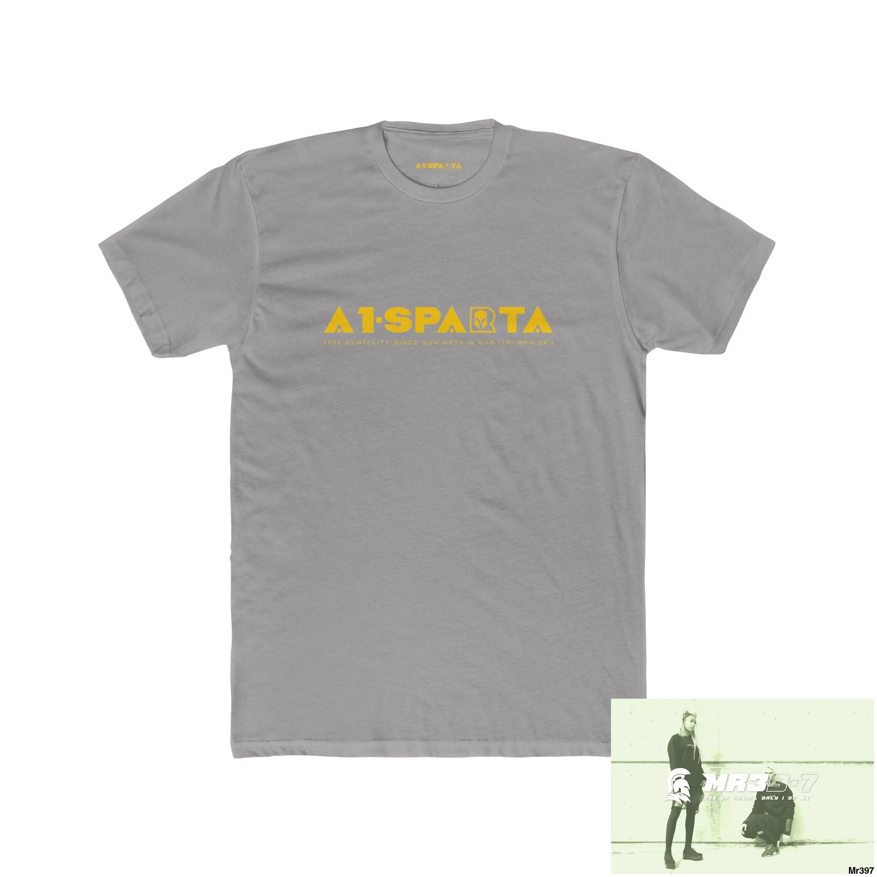 A1 Sparta Yellow Choose Life Men’s Cotton Crew Tee Solid Light Grey / S T-Shirt