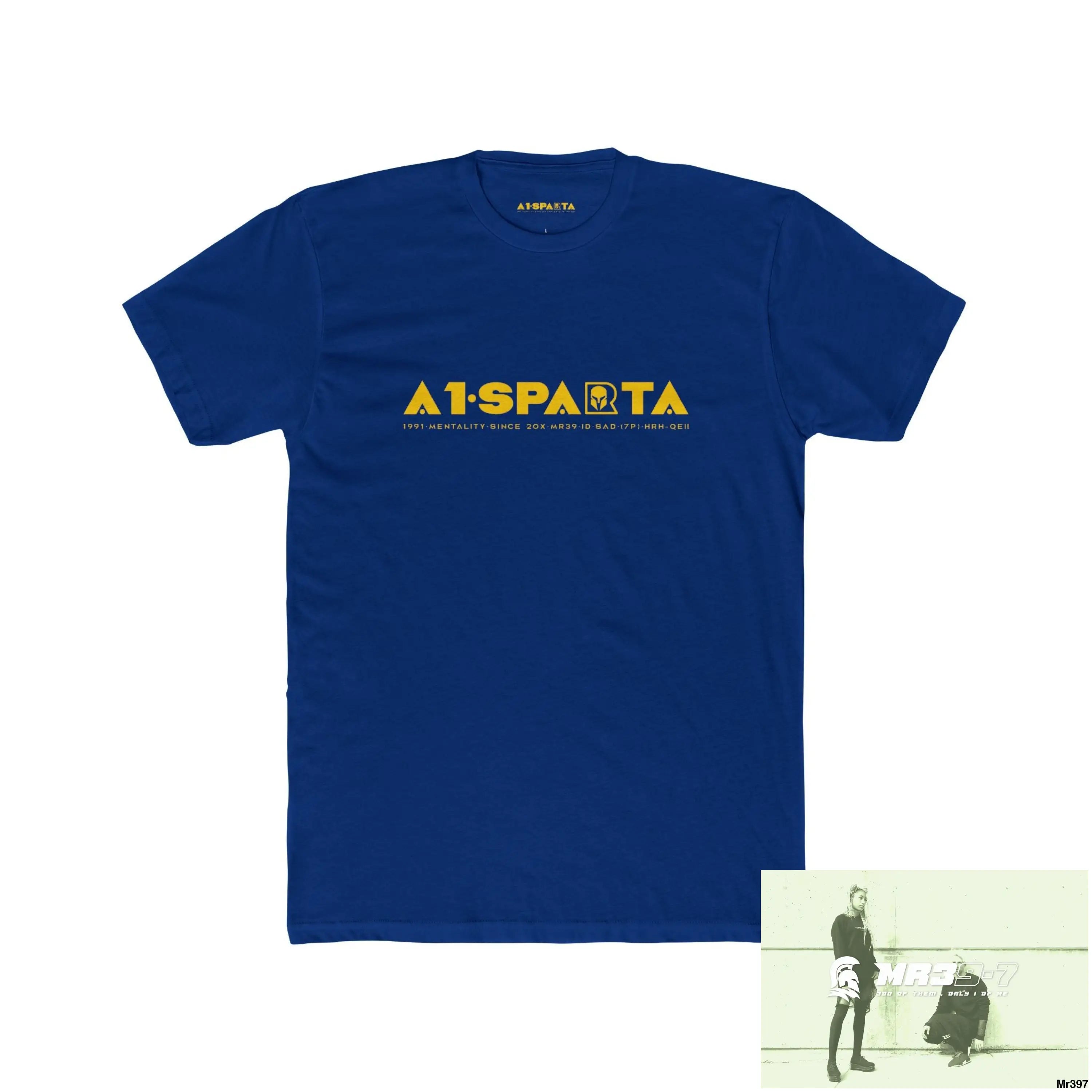 A1 Sparta Yellow Choose Life Men’s Cotton Crew Tee Solid Royal / XS T-Shirt