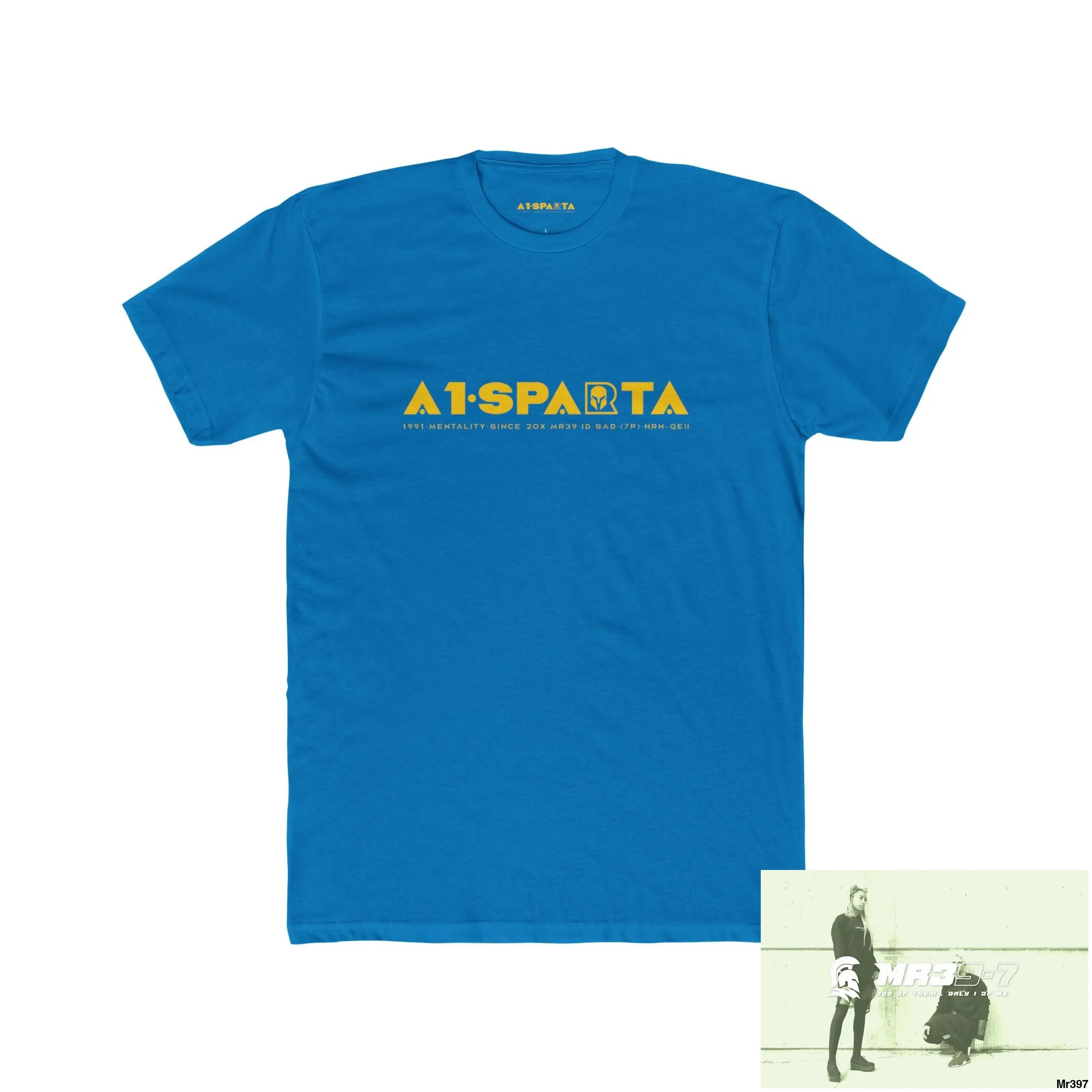 A1 Sparta Yellow Choose Life Men’s Cotton Crew Tee Solid Turquoise / S T-Shirt