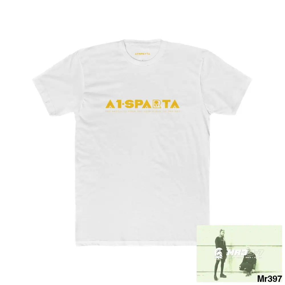 A1 Sparta Yellow Choose Life Men’s Cotton Crew Tee Solid White / XS T-Shirt