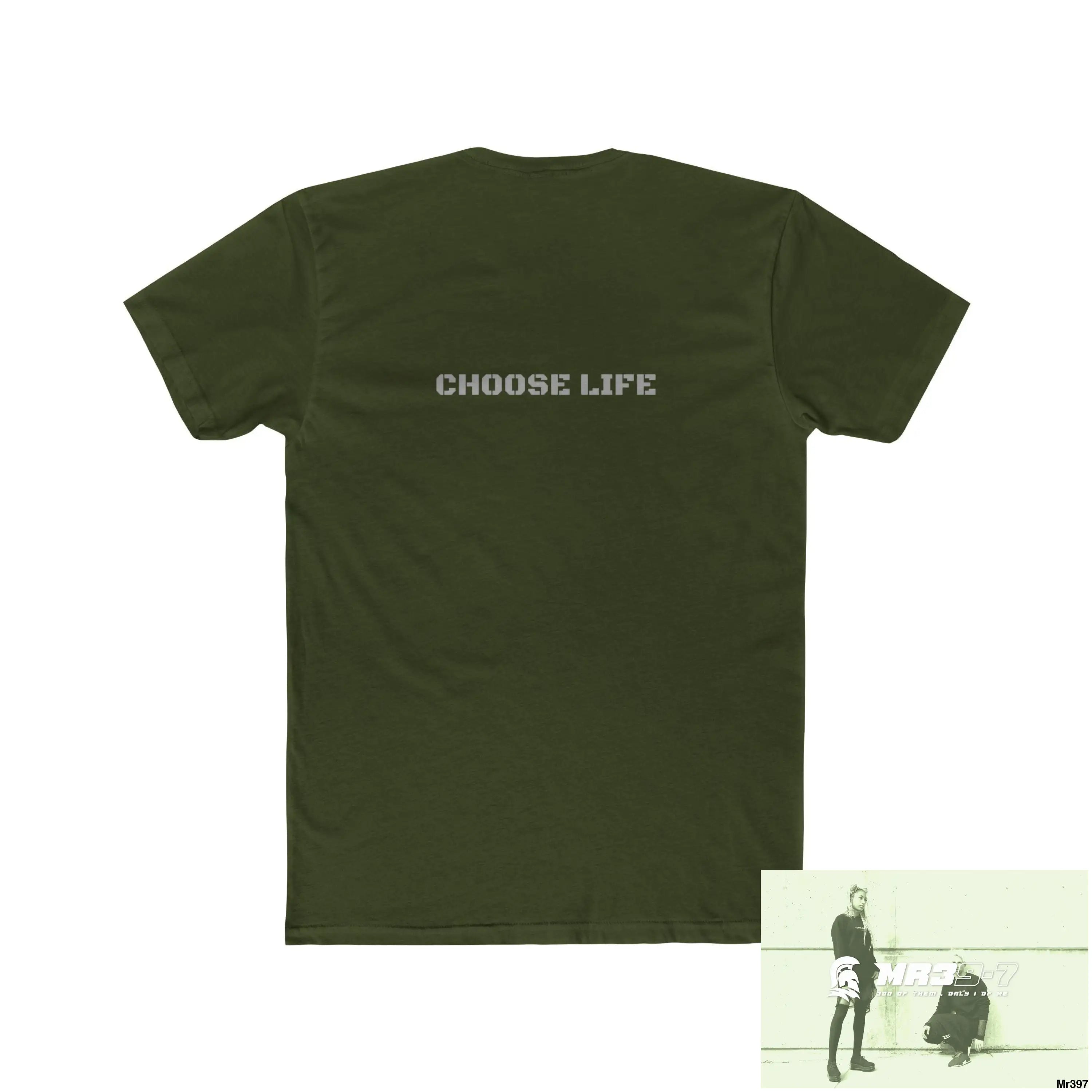 A1 Sparta Yellow Choose Life Men’s Cotton Crew Tee T-Shirt