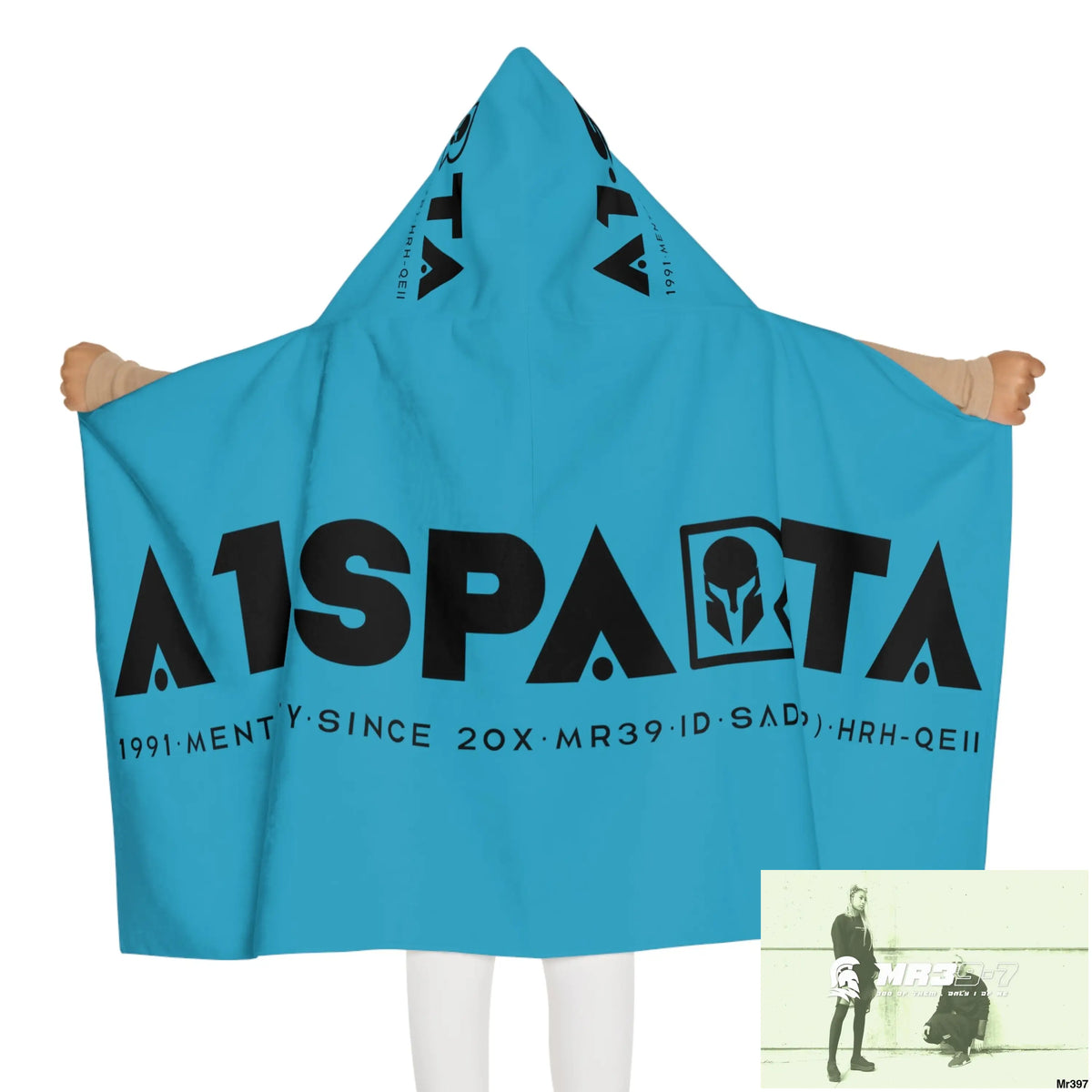 A1•Sparta Youth Hooded Towel 24’’ × 48’’ All Over Prints