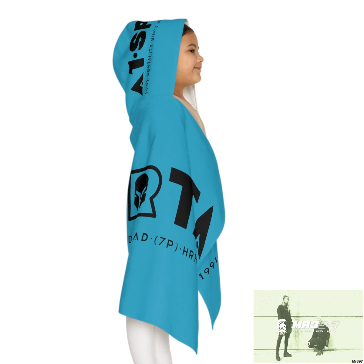 A1•Sparta Youth Hooded Towel 24’’ × 48’’ All Over Prints