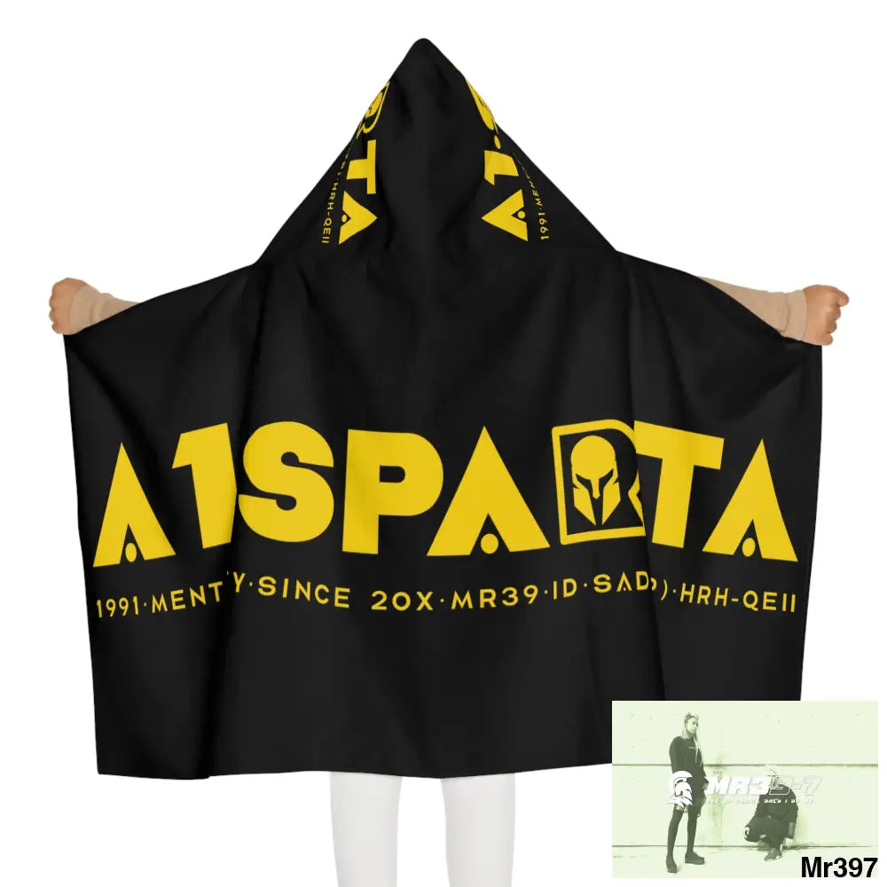 A1•Sparta Youth Hooded Towel 24’’ × 48’’ All Over Prints