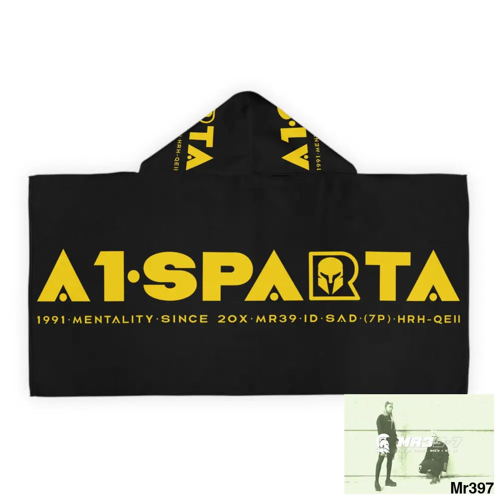 A1•Sparta Youth Hooded Towel 24’’ × 48’’ All Over Prints